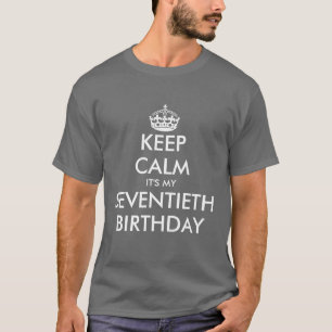 Mantenha a calma que é minha camisa do aniversár