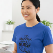 Mantenha a Calma, Sou uma Enfermeira Camiseta para