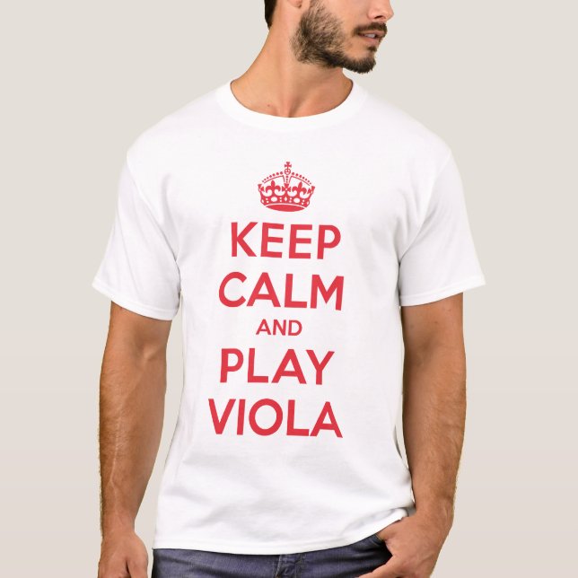 Mantenha a camisa calma da viola do jogo (Frente)
