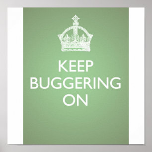 Mantenha amaldiçar sobre - o poster verde do