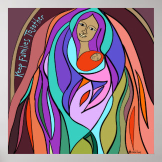 Mantenha as famílias juntas - Madona para Poster g