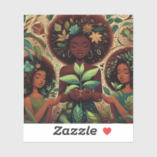 Mantenha as plantas com um adesivo de vinil com co