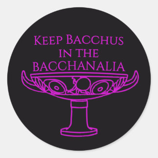 Mantenha Baco no Bacchanalia adesivos de recipient