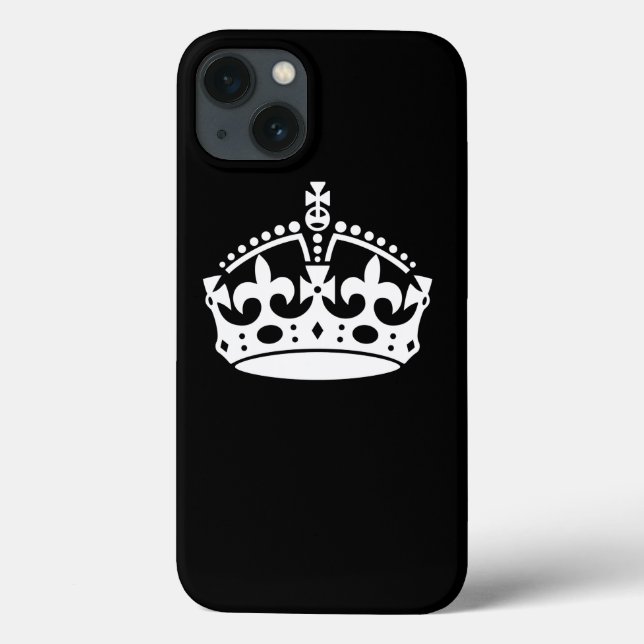 MANTENHA CALM CROWN em preto Personalize isso! (Verso)