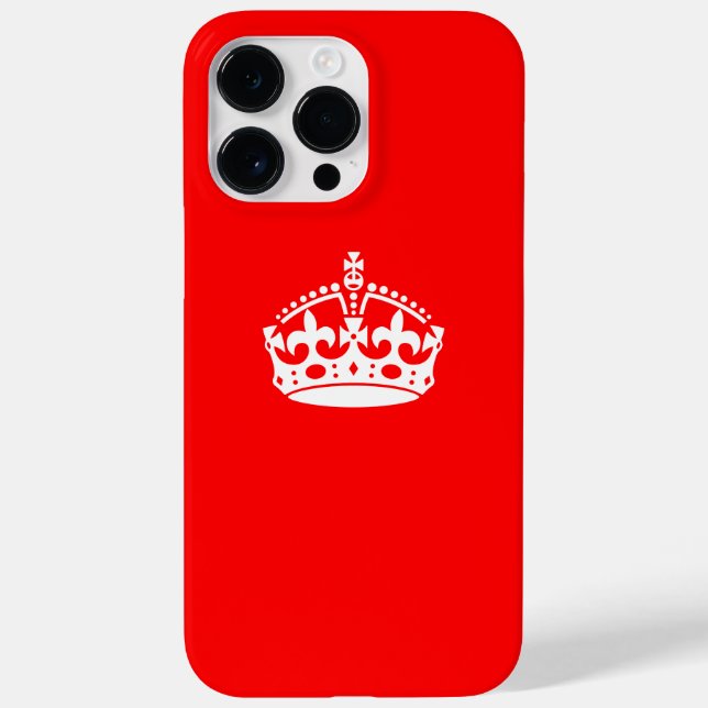 MANTENHA CALM CROWN em Vermelho Personalize Isto! (Verso)