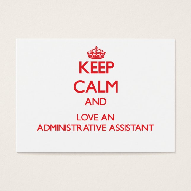 Mantenha calma e ame um assistente administrativo (Frente)