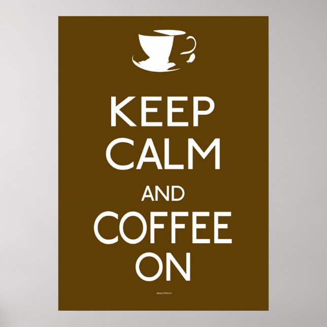 Mantenha calma e café ligados - poster (Frente)