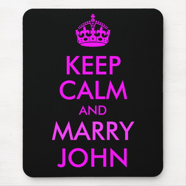 Mantenha calma e Casado John Mousepad (Frente)