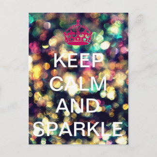 Mantenha calma e faísca - cartão postal
