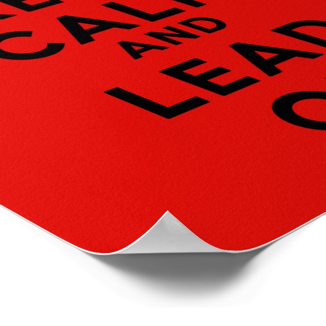 Mantenha calma e leve o Poster (Borda)