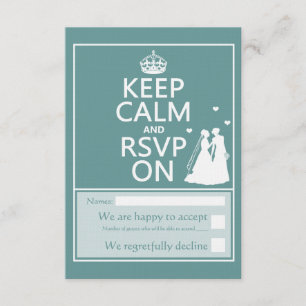 Mantenha calma e, por favor, RSVP
