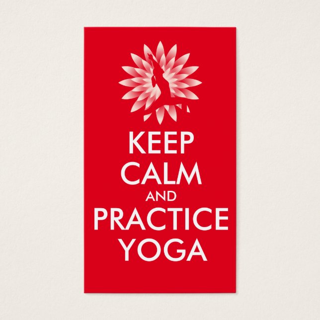 Mantenha calma e pratique yoga (Frente)