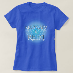 "Mantenha Calma e Reiki" com o T-Shirt Flor de Lot