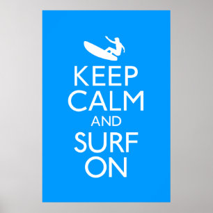 Mantenha calma e Surf no Poster