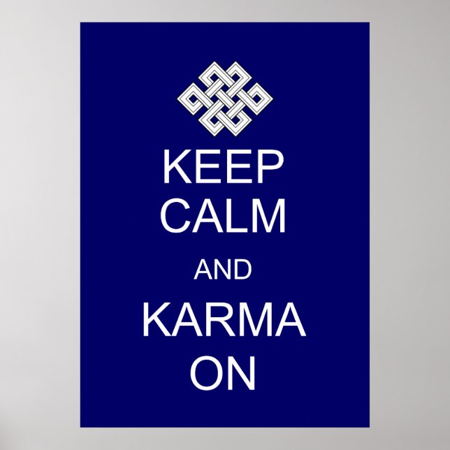 Mantenha Calma Karma Poster (Frente)