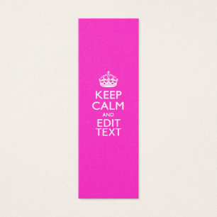Mantenha Calma Personalizada E Edite Texto Rosa Qu