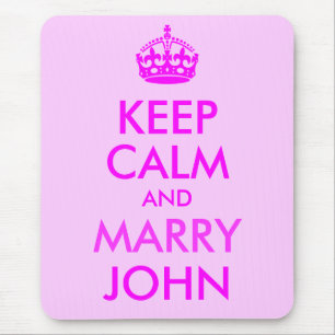 Mantenha calmo e casado John Mousepad