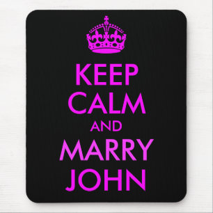 Mantenha calmo e casado John Mousepad