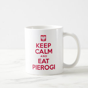 Mantenha calmo e coma a caneca de Pierogi