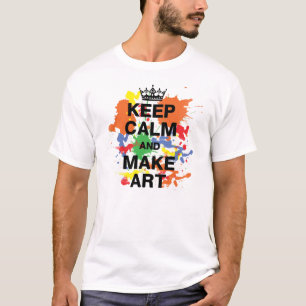 Mantenha calmo & faça a camisa da arte