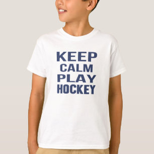 Mantenha Calmo Jogue Hockey Camiseta Infantil Unis