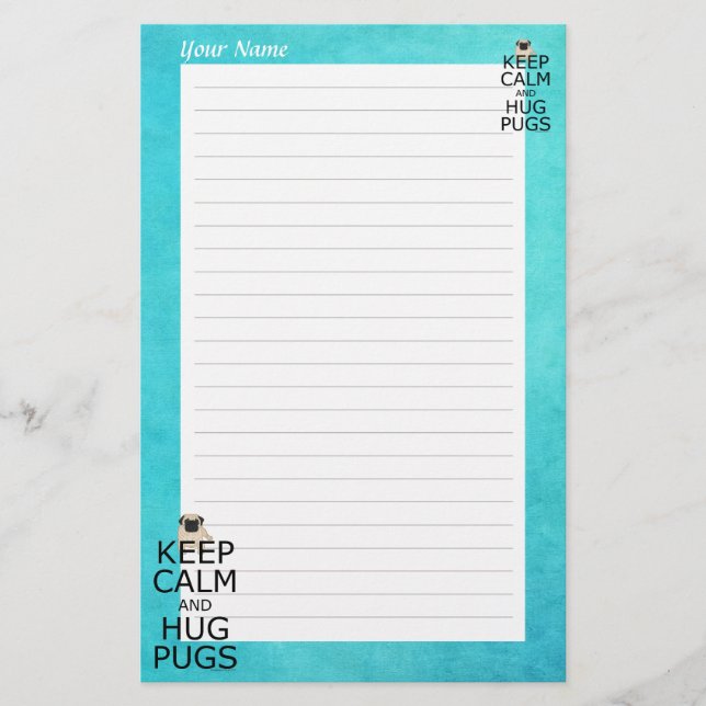 Mantenha Calmos, Abraços Personalizados (Frente)