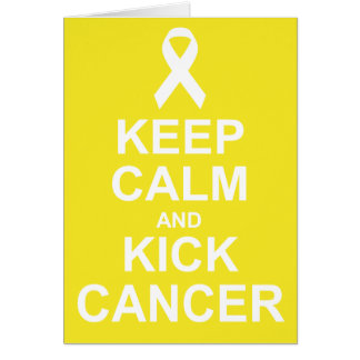 Mantenha cartão calmo e do pontapé do cancer