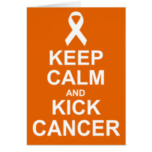 Mantenha cartão calmo e do pontapé do cancer
