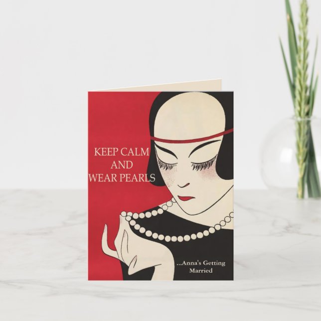 Mantenha convite calmo e do desgaste das pérolas (Frente)