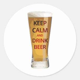 Mantenha etiqueta calma e da bebida da cerveja
