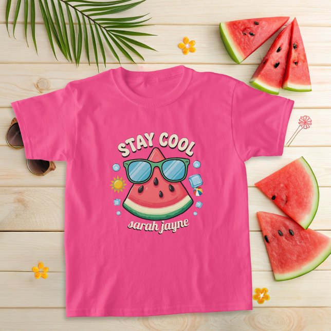 Mantenha Legal Melancia Summer Vibes T-Shirt (Stay cool this summer with this cute watermelon t-shirt. Just add your name)