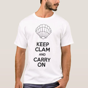 Mantenha moluscos e continue o t-shirt