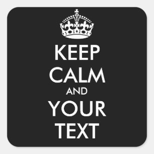 Mantenha o adesivo Calmo - texto personalizado