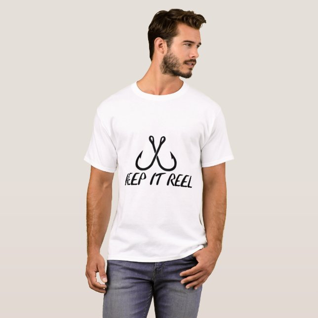 "Mantenha-o camiseta da pesca do carretel" (Frente Completa)