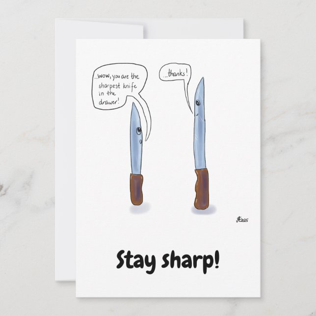 Mantenha o cartão de saudação afiado (Frente)