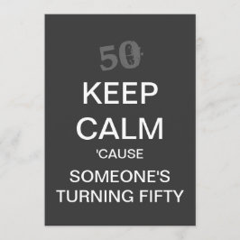 MANTENHA o convite de aniversário da CALMA 50th