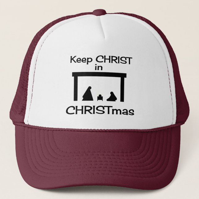 Mantenha o CRISTO no chapéu / Boné do Natal (Frente)