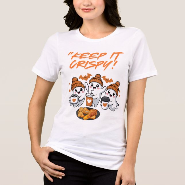 Mantenha-o Crocante Camiseta engraçada de Hallowee (Frente)