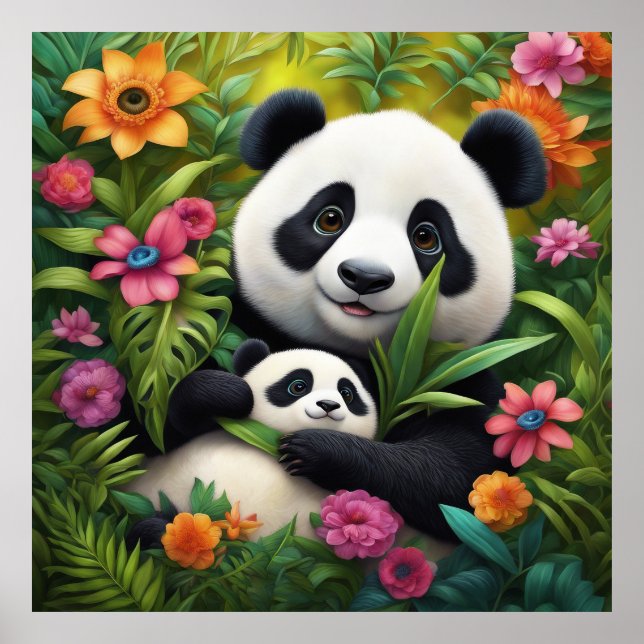 Mantenha o Panda ou o design seu próprio poster (Frente)