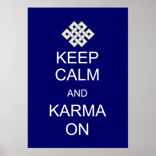 Mantenha o poster calmo das karmas