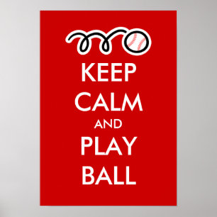 Mantenha o poster do basebol da bola   da calma e