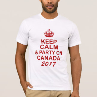 Mantenha o t-shirt calmo de Canadá 150
