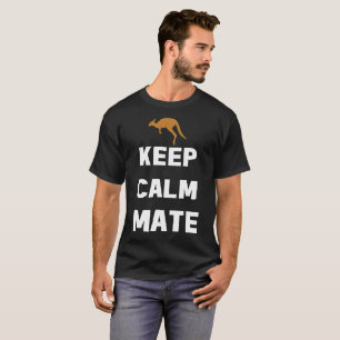 Mantenha o t-shirt calmo do Aussie do canguru do