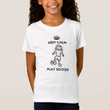 Mantenha o t-shirt calmo do futebol do jogo