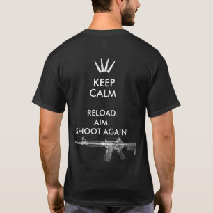 MANTENHA O T-SHIRT CALMO DO TIRO DE AIM DO RELOAD
