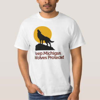 Mantenha o t-shirt protegido lobos de Michigan