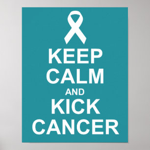 Mantenha poster calmo e do pontapé do cancer