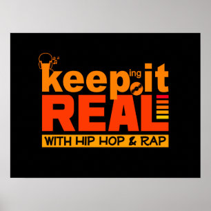 Mantenha real com poster do hip-hop