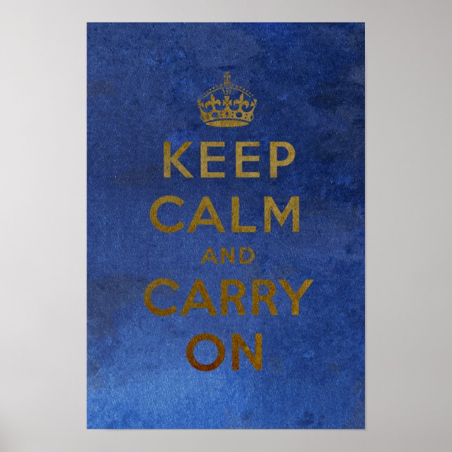Mantenha-se calmo e carregue-se no Poster (Frente)