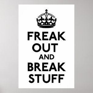 Mantenha-se calmo e continue na Impressão de paród